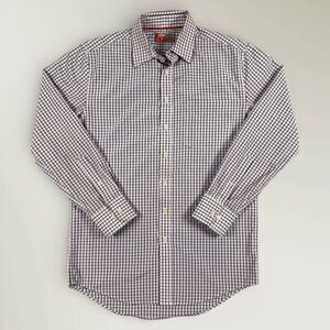 Oobe Chick-Fil-A Uniform Shirt Blue Work Long Sleeve Check Button Up Size Small